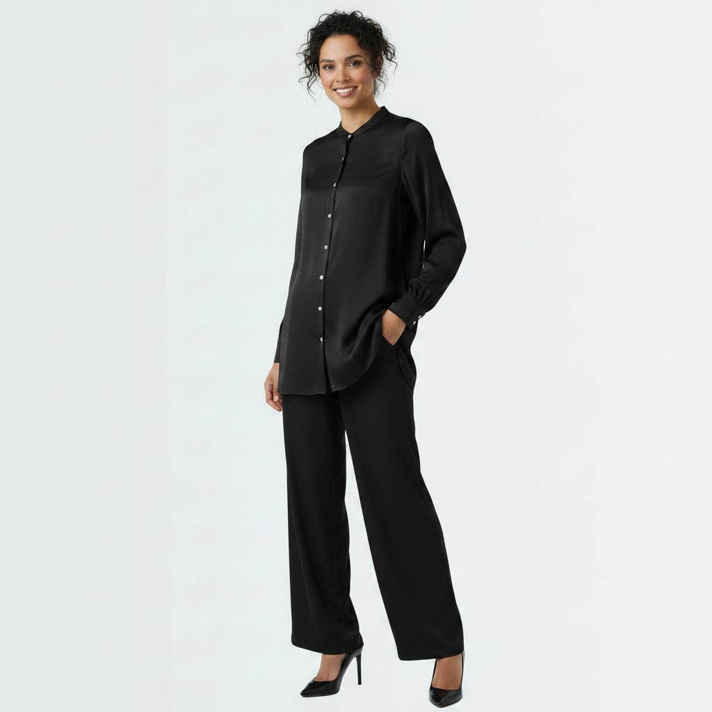 Glossy Cord Set - Black