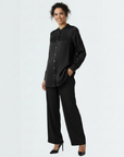 Glossy Cord Set - Black