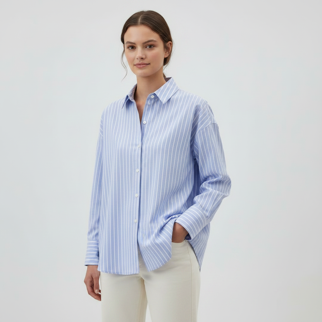 Long Sleeve Shirt - Blue Stripes