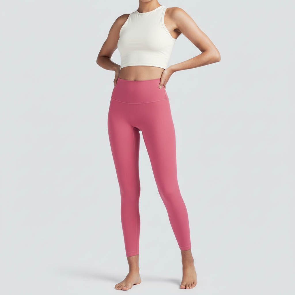 High-Rise Leggings - Pink