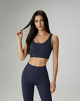 Cross Back Sports Bra - Dark Blue