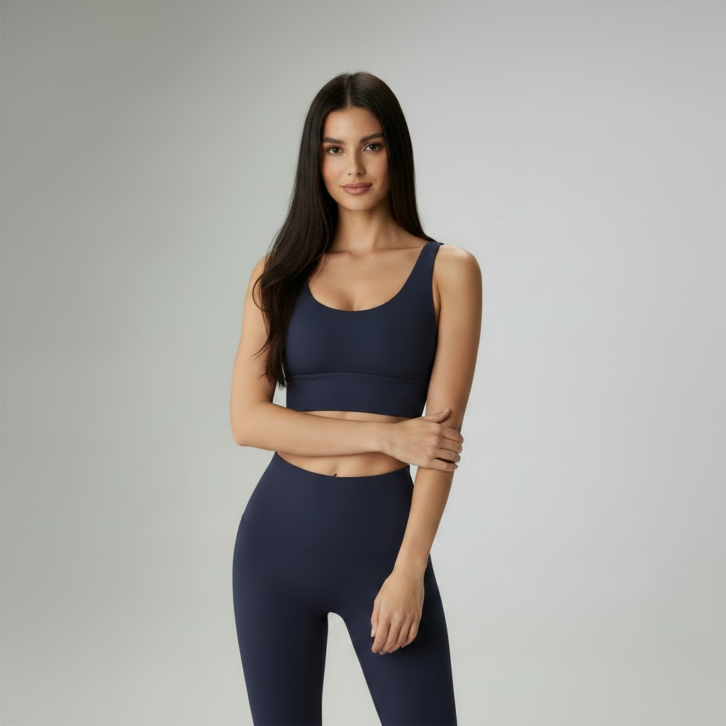 Cross Back Sports Bra - Dark Blue