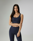 Cross Back Sports Bra - Dark Blue