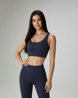 Cross Back Sports Bra - Dark Blue