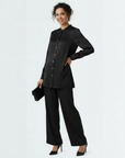 Glossy Cord Set - Black