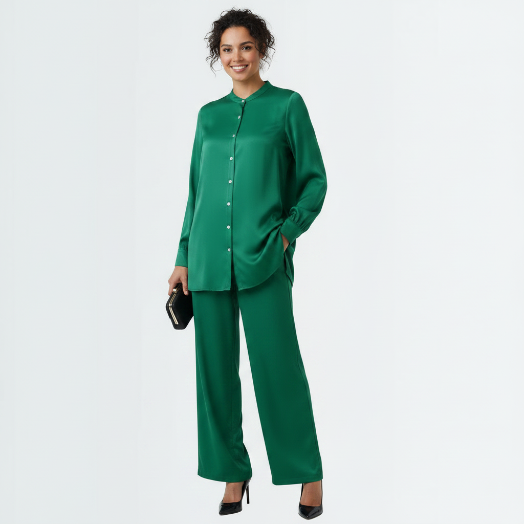 Glossy Cord Set - Green