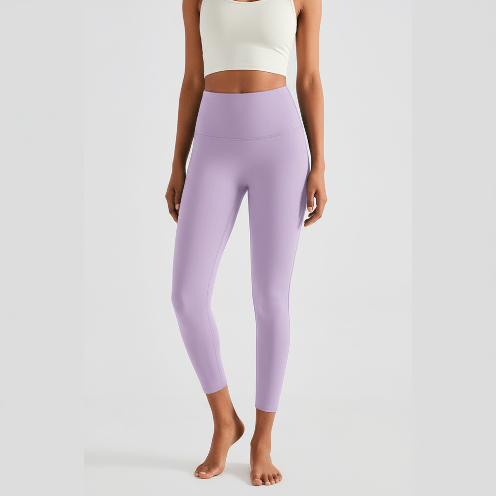 High-Rise Essential Leggings - Lilac Purple