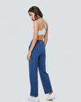 Wide Legged Yoga Pants - Blue