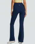 One-Size Flared Yoga Pants - Navy Blue