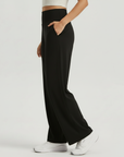 Wide Legged Yoga Pants - Black