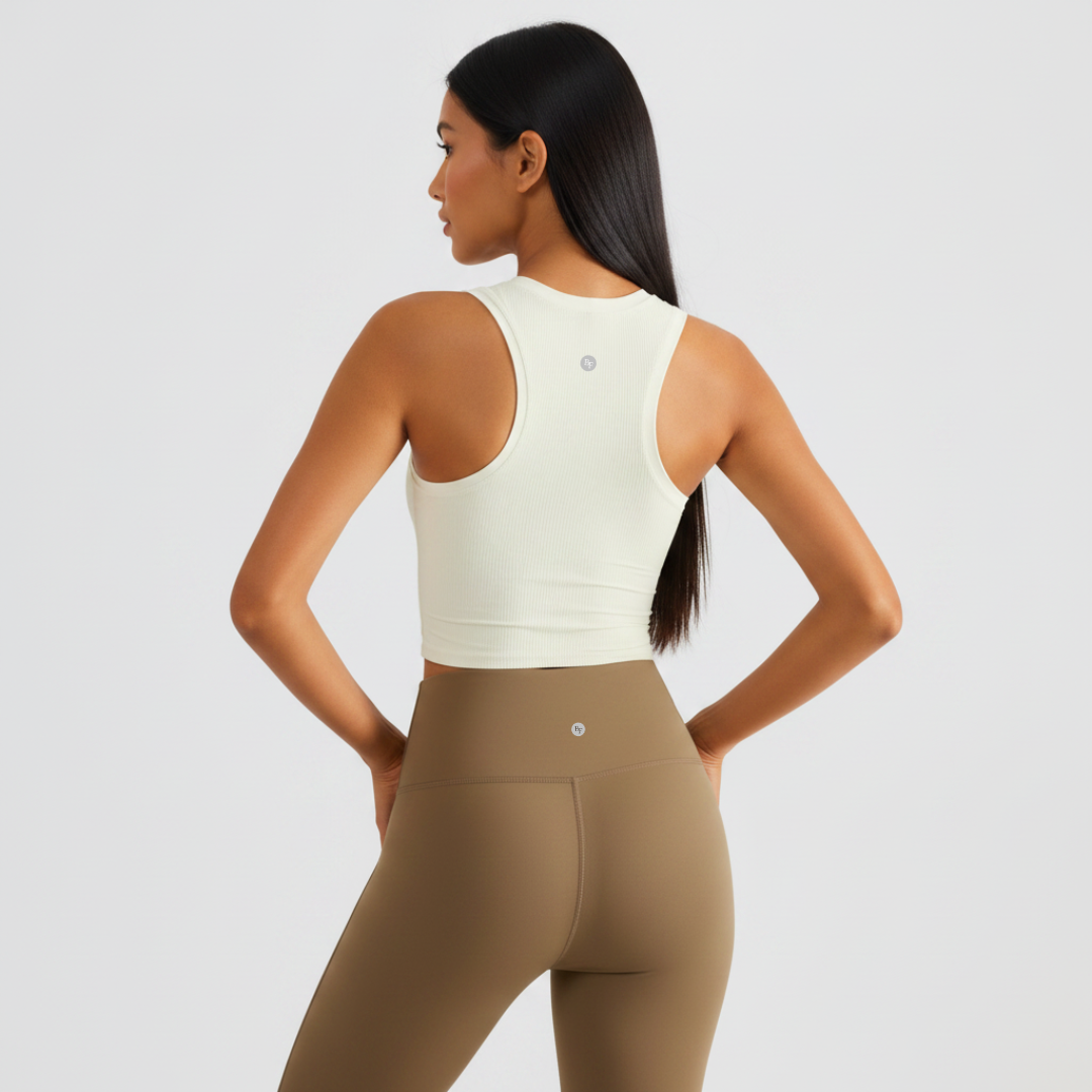 Ribbed Comfort Top - Ivory White