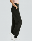 Wide Legged Yoga Pants - Black