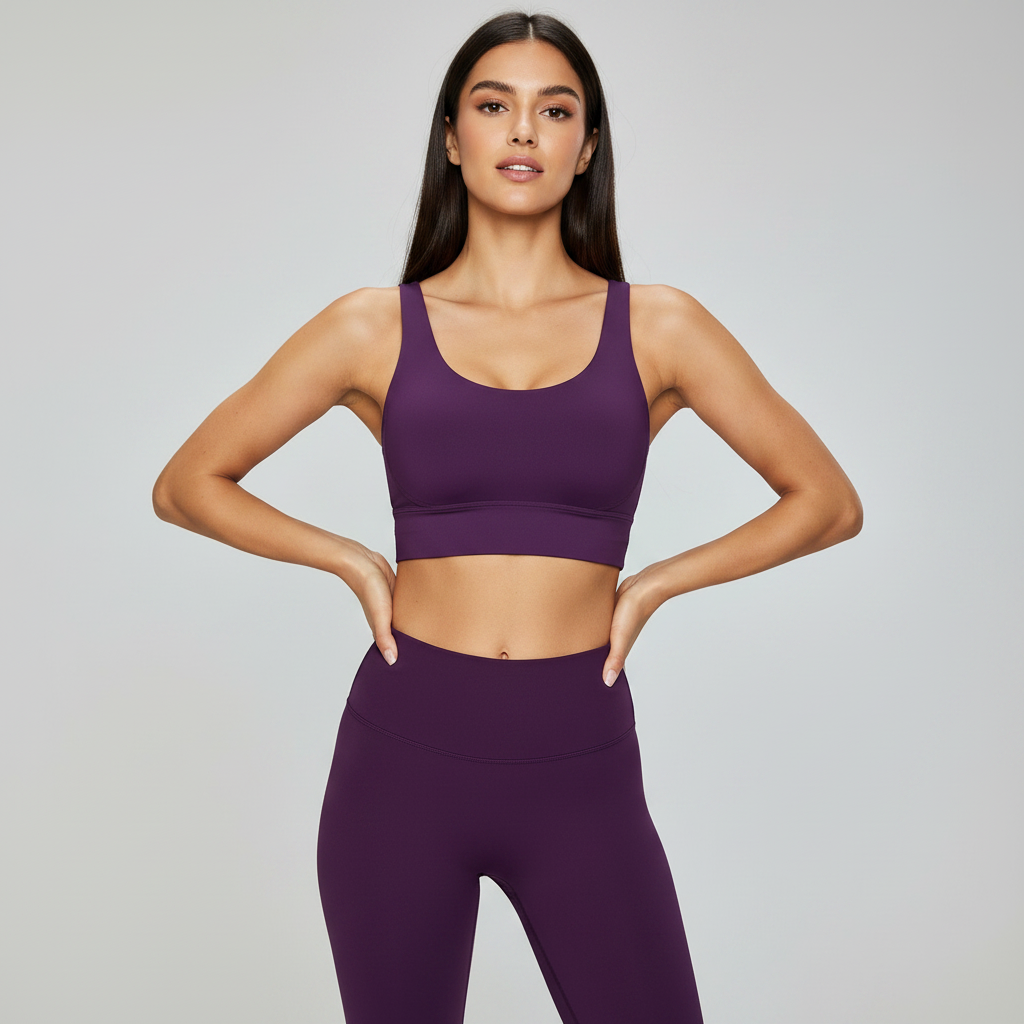 Cross Back Set - Dark Purple