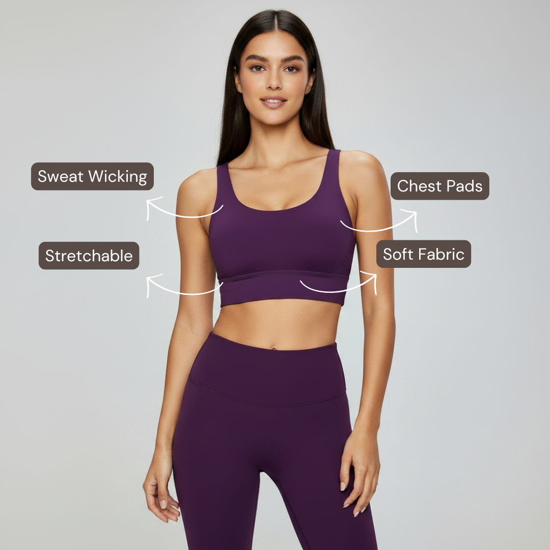 Cross Back Set - Dark Purple