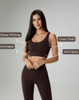 Cross Back Set - Brown