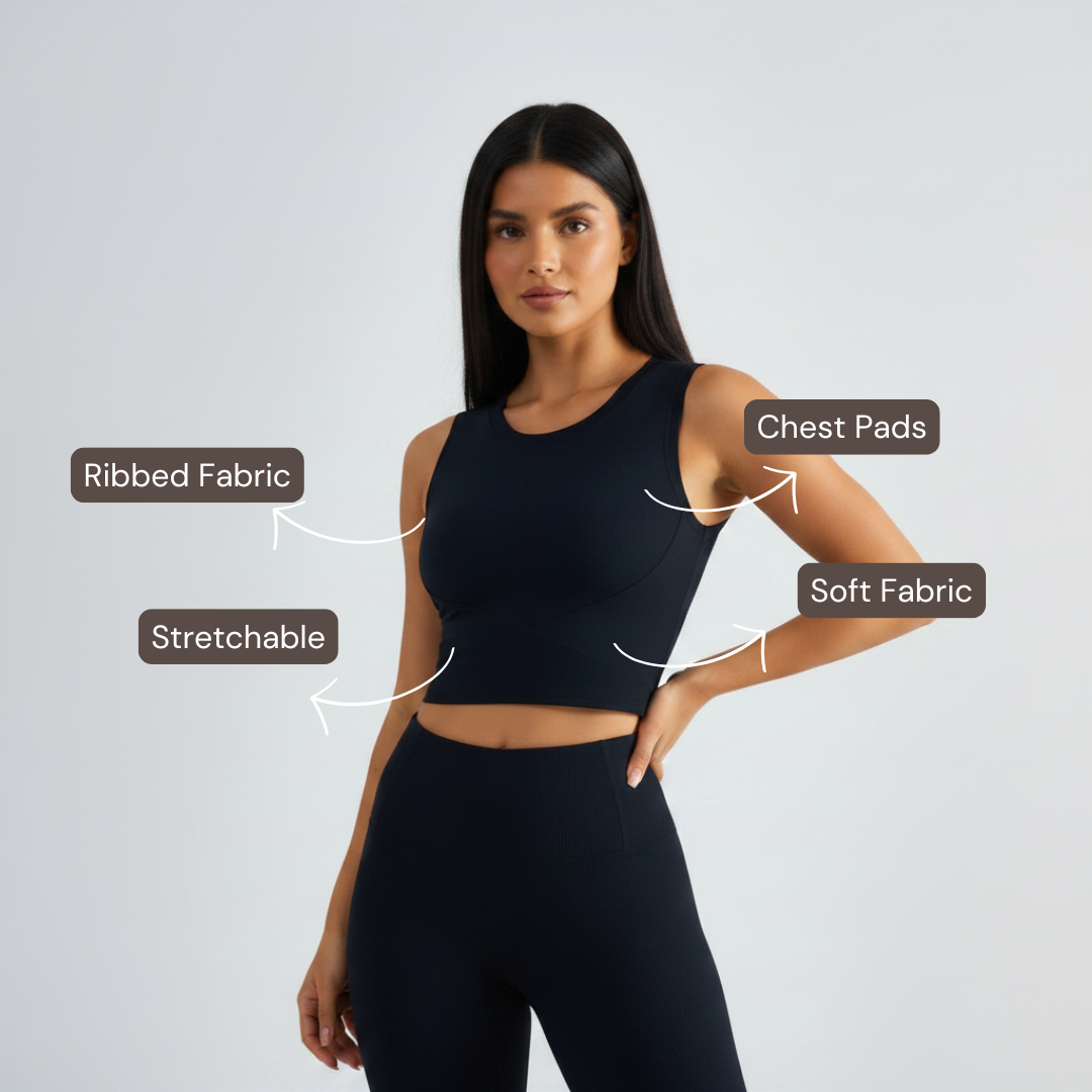 Ribbed Comfort Top - Black
