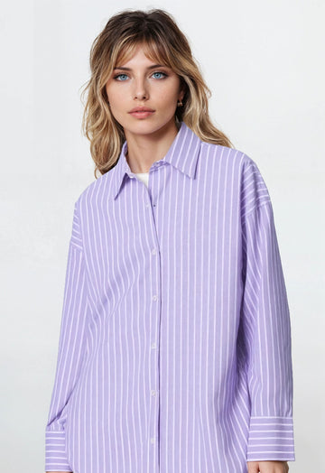 Long Sleeves Shirt - Purple Stripes