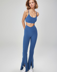 Stylish Flare Pants Set - Blue